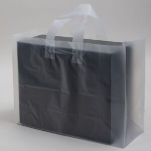 Clear Plastic Carry Bags with Handles (16" x 18" x 4")